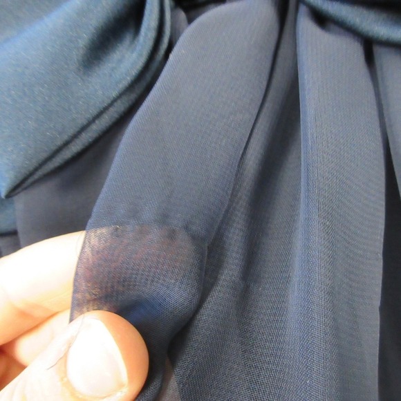 Ever Beauty Formal Maxi Dress 8 Blue Bow Romantic Evening Gown Vtg y2k 478 - Picture 5 of 12